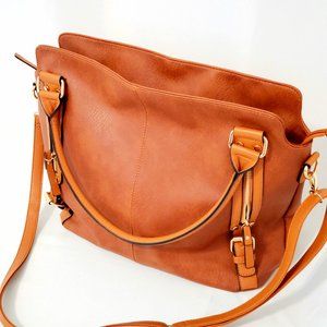 Brown faux-leather Handbag